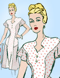 1940s Vintage Anne Adams Sewing Pattern 4742 Uncut Plus Size Womens Dress 42 B