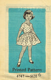 wing Pattern 4747 Cute Toddler Girls Dress Sz 6 - Vintage4me2