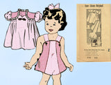 Anne Adams 4747: 1940s Cute Baby Girl Dress & Romper Sz1 Vintage Sewing Pattern