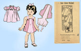 Anne Adams 4747: 1940s Cute Baby Girl Dress & Romper Sz1 Vintage Sewing Pattern
