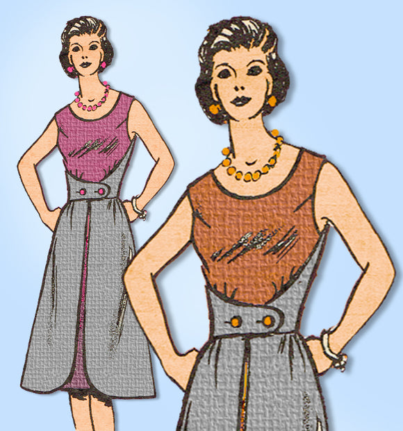 1960s Original Vintage Anne Adams Pattern 4756 Uncut Plus Size Dress 42 Bust