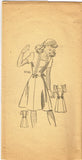 1940s Vintage Anne Adams Sewing Pattern 4766 WWII Girls Dress and Hat Size 12