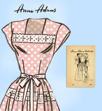 1940s Vintage Anne Adams Sewing Pattern 4781 Misses WWII Day Dress Sz 29 Bust