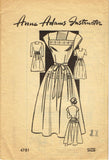 1940s Vintage Anne Adams Sewing Pattern 4781 Misses WWII Day Dress Sz 29 Bust