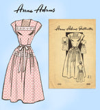 1940s Vintage Anne Adams Sewing Pattern 4781 Misses WWII Day Dress Sz 29 Bust