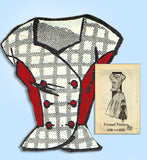 1950s Vintage Anne Adams Sewing Pattern 4791 Uncut Misses Peplum Suit Sz 36 Bust