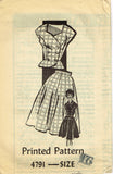1950s Vintage Anne Adams Sewing Pattern 4791 Uncut Misses Peplum Suit Sz 36 Bust