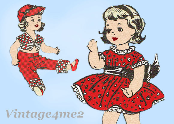 Anne Adams 4795: 1950s Uncut 14 Inch Doll Clothes Set Vintage Sewing Pattern