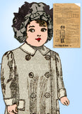 1910s Antique Mail Order Sewing Pattern 4824 Baby Girls Victorian Coat Size 1 - Vintage4me2