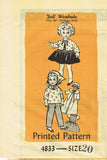 1960s Vintage Anne Adams Sewing Pattern 4833 20 Inch Talking Doll Clothes Set