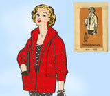 1950s Vintage Anne Adams Sewing Pattern 4841 Stylish Misses Coat Sz 40 Bust