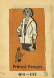 1950s Vintage Anne Adams Sewing Pattern 4841 Stylish Misses Coat Sz 40 Bust