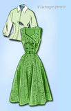Anne Adams 4846: 1950s Misses Jumper Dress Size 36 Bust Vintage Sewing Pattern