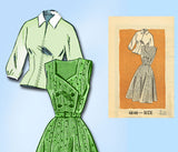 Anne Adams 4846: 1950s Misses Jumper Dress Size 36 Bust Vintage Sewing Pattern