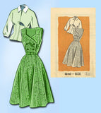 Anne Adams 4846: 1950s Misses Jumper Dress Size 36 Bust Vintage Sewing Pattern