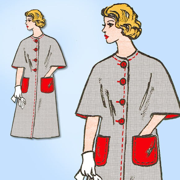 1960s Original Vintage Anne Adams Pattern 4849 Uncut Misses Cape Coat Sz 38 Bust
