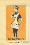 1950s Vintage Anne Adams Sewing Pattern 4852 Uncut Misses Coverall Apron 34-36 B