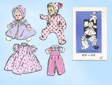 1950s Vintage Anne Adams Sewing Pattern 4870 Cute 16 Inch Baby Doll Clothes Set