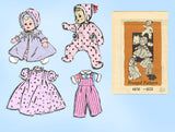 1950s Vintage Anne Adams Sewing Pattern 4870 20 Inch Baby Doll Clothes Set