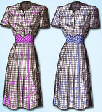 1940s Vintage Anne Adams Sewing Pattern 4882 Cute Misses WWII Dress Size 16 34B - Vintage4me2