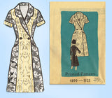 Anne Adams 4899: 1950s Uncut Misses House Dress Size 40 B Vintage Sewing Pattern