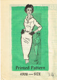 Anne Adams 4906: 1950s Uncut Misses Dress Sz 38 B Vintage Sewing Pattern