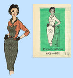 Anne Adams 4906: 1950s Uncut Misses Dress Sz 38 B Vintage Sewing Pattern