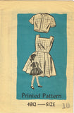 1960s Original Vintage Mail Order Pattern 4912 Little Girls Dress & Jacket Sz10