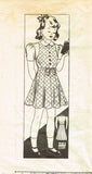1940s Original Vintage Anne Adams Pattern 4912 Girls Jumper Dress & Blouse Sz 8