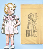 1940s Vintage Anne Adams Sewing Pattern 4939 Uncut Girls Dress & Romper Sz 6 mo - Vintage4me2