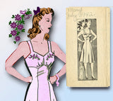 1940s Vintage Anne Adams Sewing Pattern 4945 Misses Slip with Bra Top Sz 32 Bust