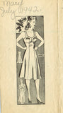 1940s Vintage Anne Adams Sewing Pattern 4945 Misses Slip with Bra Top Sz 32 Bust