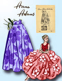 1950s Vintage Anne Adams Sewing Pattern 4970 Uncut Plus Size Circle Skirt Sz 32W