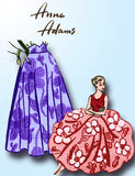 1950s Vintage Anne Adams Sewing Pattern 4970 Uncut Plus Size Circle Skirt Sz 32W