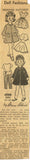 Anne Adams 4988: 1960s Cute 16 Inch Doll Clothes Set Vintage Sewing Pattern