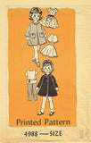 Anne Adams 4988: 1960s Cute 16 Inch Doll Clothes Set Vintage Sewing Pattern