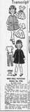 Anne Adams 4988: 1960s Cute 16 Inch Doll Clothes Set Vintage Sewing Pattern