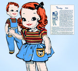 1950s Vintage Laura Wheeler Transfer Pattern 566 Uncut Brother Sister Sock Dolls