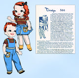 1950s Vintage Laura Wheeler Transfer Pattern 566 Uncut Brother Sister Sock Dolls