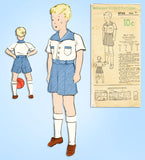 1930s Vintage Woman's World Sewing Pattern 5768 Uncut Toddler Boys Suit Size 4