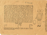 1930s Original Vintage Mail Order Pattern 5821 Toddler Girls Bloomer Dress Sz 2