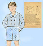 1920s Vintage Mail Order Sewing Pattern 5988 Toddler Boys One Piece Suit Sz 6