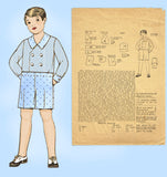 1920s Vintage Mail Order Sewing Pattern 5988 Toddler Boys One Piece Suit Sz 6