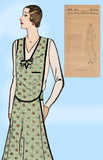 Ladies Home Journal 6422: 1920s Misses Slip On Apron MED Vintage Sewing Pattern