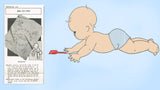 1930s Vintage Mail Order Embroidery Transfer 672 Uncut Baby Crib Cover Pattern