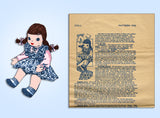 1940s Vintage Laura Wheeler Transfer Pattern 702 Uncut WWII Cloth Doll w Dress