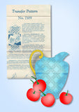 1940s Vintage Mail Order Embroidery Transfer 7109 Uncut Gingham Dishes & Veggies - Vintage4me2
