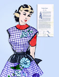 1950s Vintage Mail Order Transfer & Sewing Pattern 7202 Uncut Misses Apron