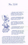 1940s Alice Brooks Embroidery Transfer 7235 Uncut Crinoline Lady Tea Towels -vintage4me2