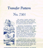 1940s VTG Alice Brooks Embroidery Transfer 7301 Uncut Garden Gal Pillowcases - Vintage4me2